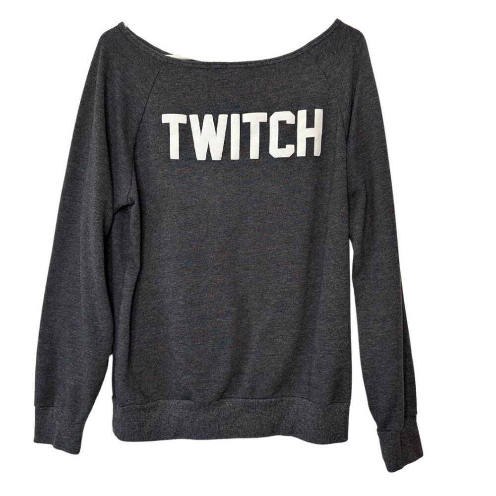 Twitch Off The Shoulder Sweatshirt | Women's Size L | Live Streaming Gamer Shirt
